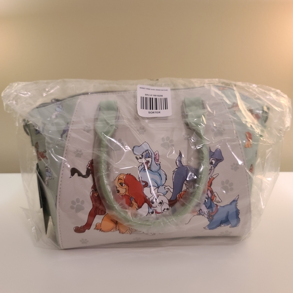 NWT Loungefly Disney Dogs Green Satchel - Picture 2 of 7